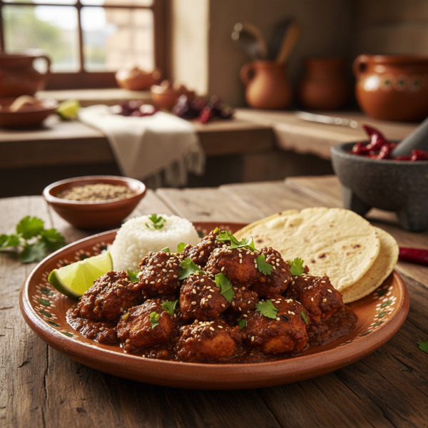 Savory Vegan Mole Chicken Delight recipe