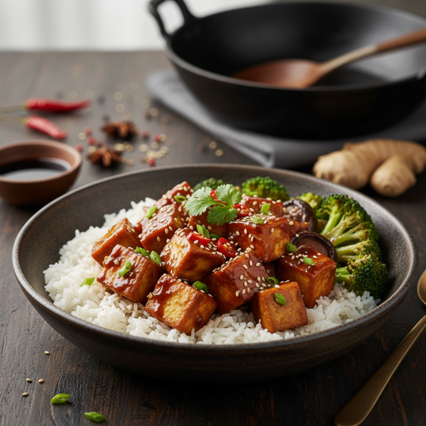 Savory Vegan Mongolian Tofu Delight recipe