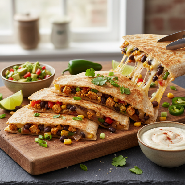Savory Vegan Quesadillas with Flavorful Fillings recipe