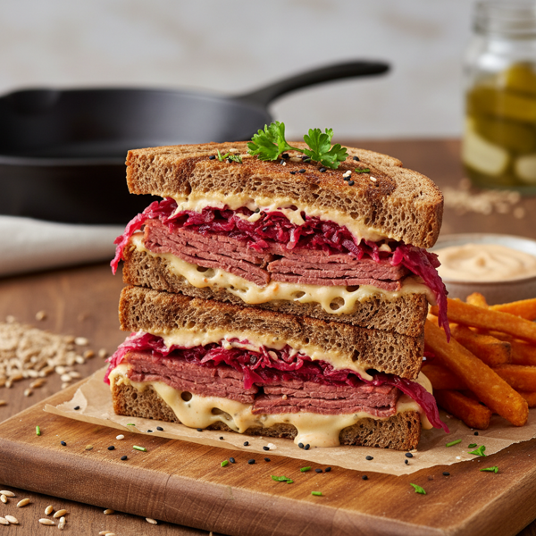 Savory Vegan Reuben Delight recipe