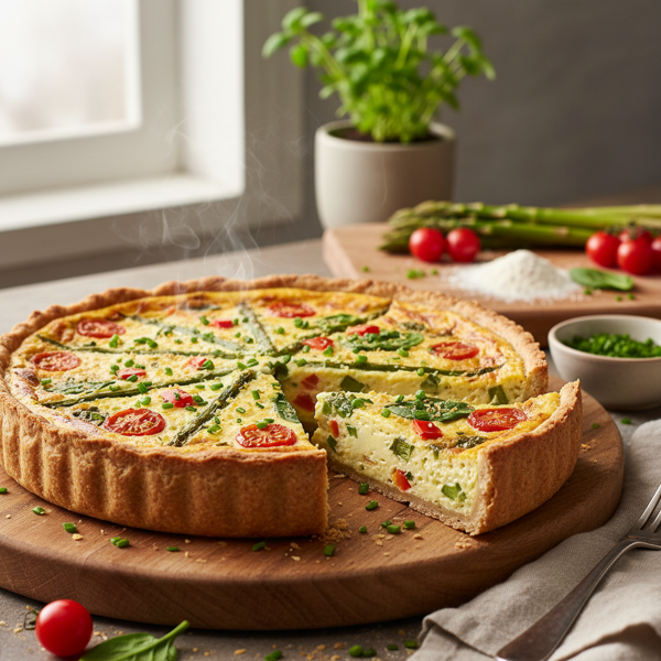 Savory Vegan Silken Tofu Quiche with Whole-Wheat Crust recipe