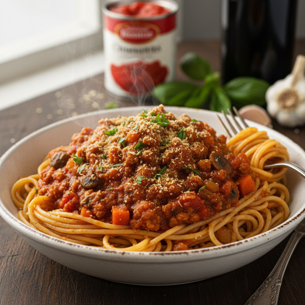 Savory Vegan Spaghetti Bolognese Delight recipe