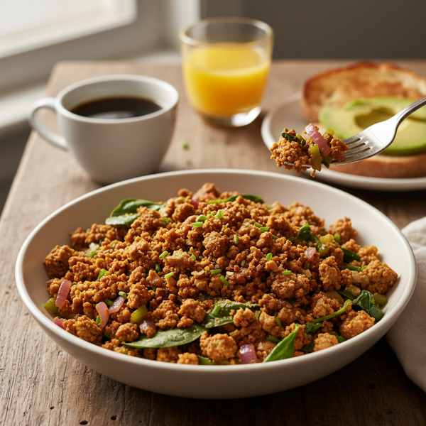 Savory Vegan T.V.P. Breakfast Crumbles recipe