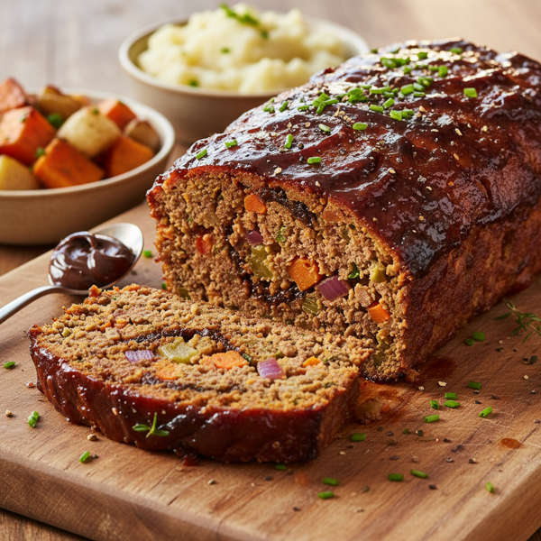 Savory Vegemite-Infused Meatloaf recipe