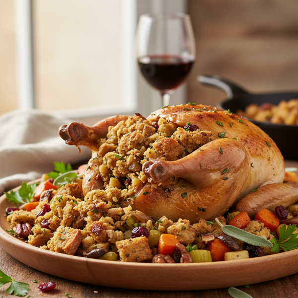 Savory Vegetable Stuffing for Cornish Game Hens recipe