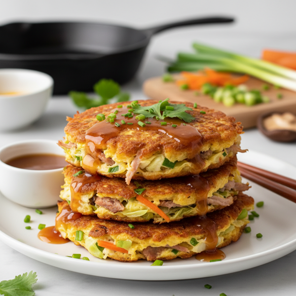Savory Vegetable and Pork Egg Foo Yung recipe