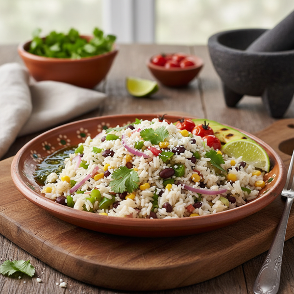 Savory Vegetarian Arroz Blanco recipe