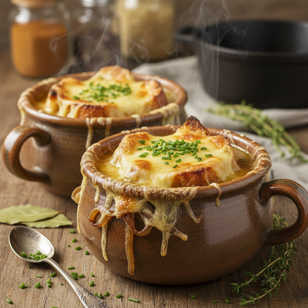 Savory Vegetarian Caramelized Onion Soup recipe