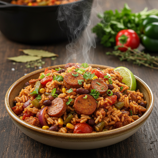 Savory Vegetarian Jambalaya Delight recipe