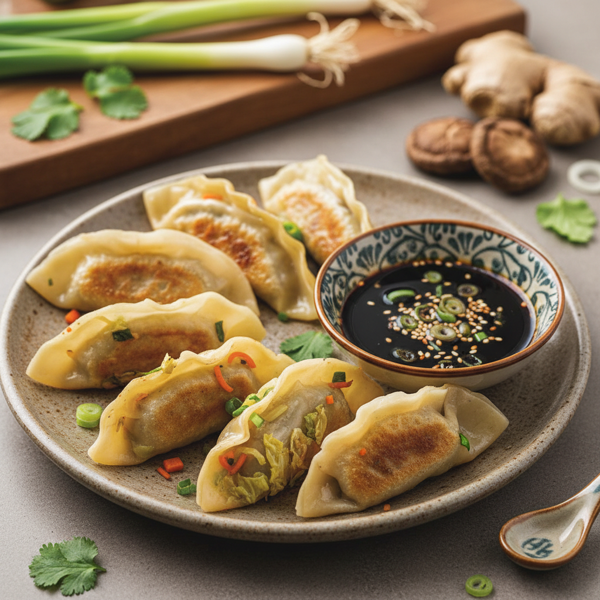 Savory Vegetarian Pot Stickers recipe