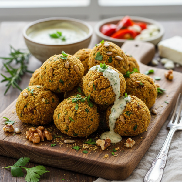 Savory Vegetarian Protein Balls recipe