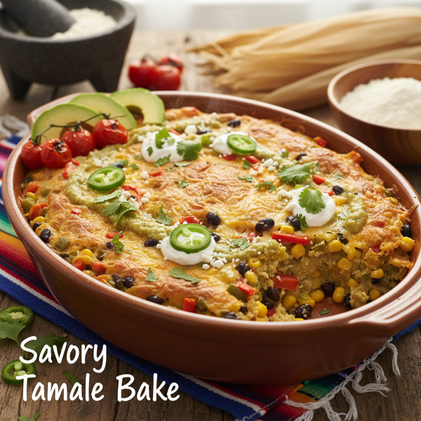 Savory Vegetarian Tamale Casserole recipe