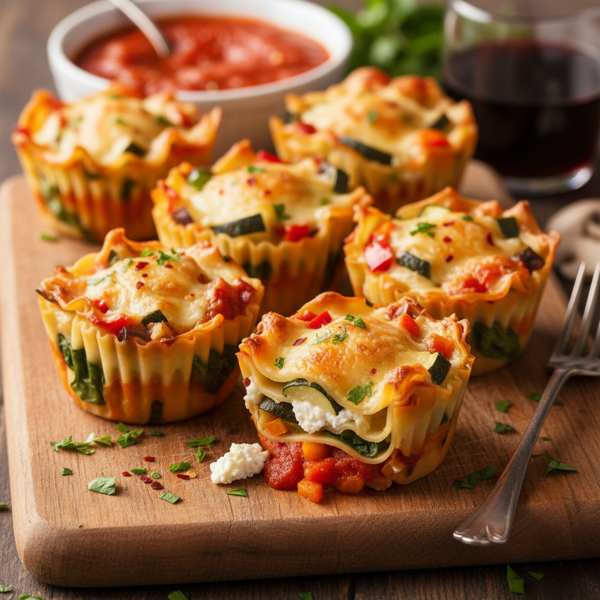Savory Veggie Lasagna Cups recipe
