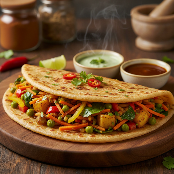 Savory Veggie Roti Delight recipe