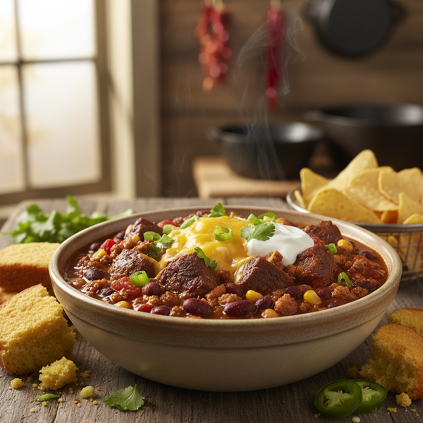 Savory Venison-Pork Chili Extravaganza recipe