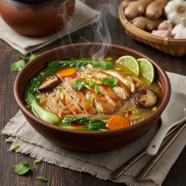 Savory Vermicelli Chicken Soup recipe