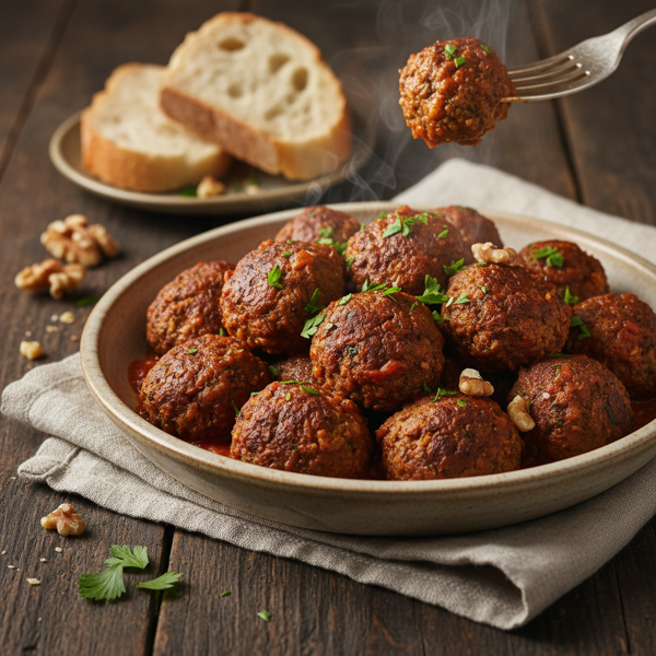 Savory Walnut Vegan Meatballs recipe