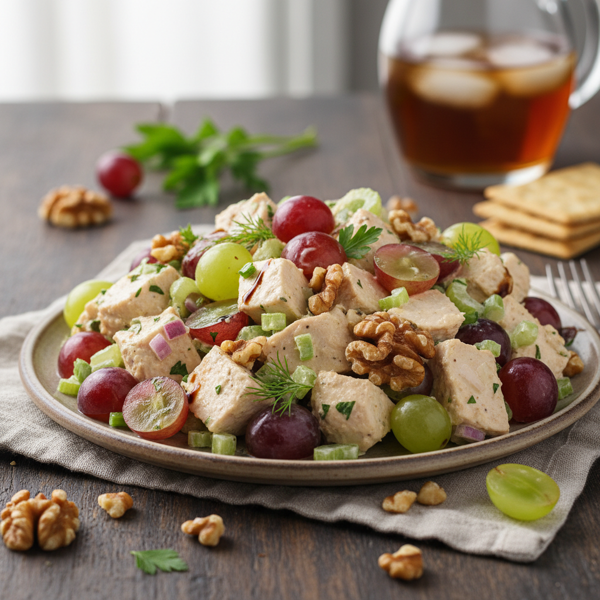 Savory Walnut & Grape Chicken Salad recipe