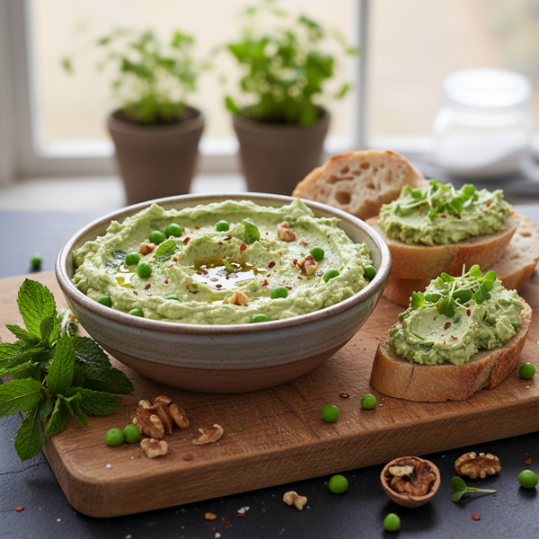 Savory Walnut and Pea Spread recipe
