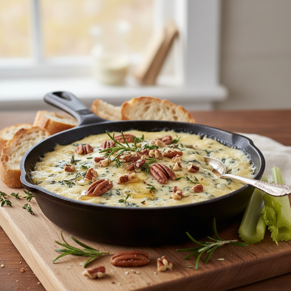 Savory Warm Blue Cheese and Pecan Spread recipe