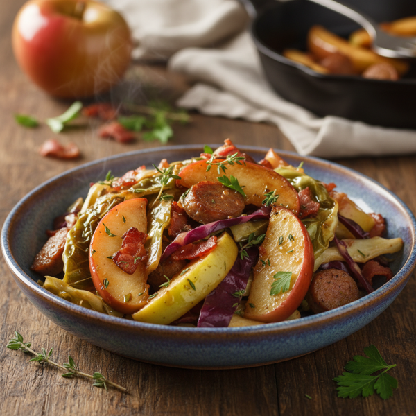 Savory Warm Cabbage & Apple Medley recipe