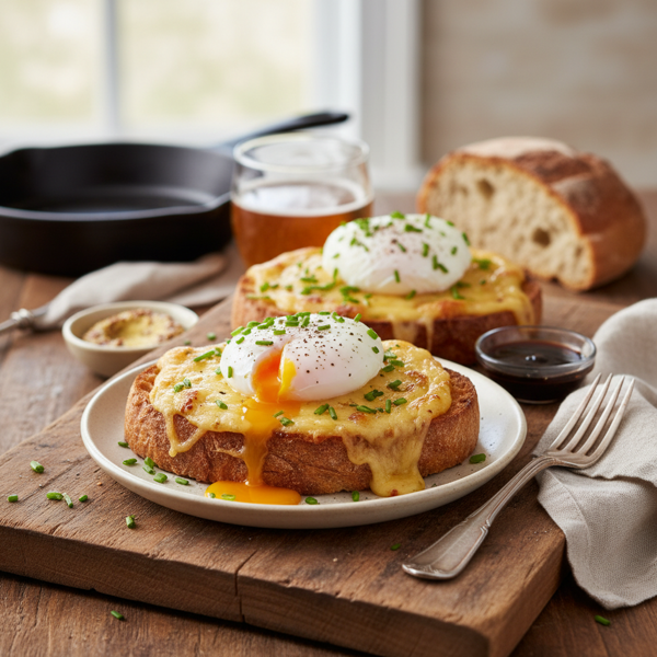 Savory Welsh Egg Toasts recipe