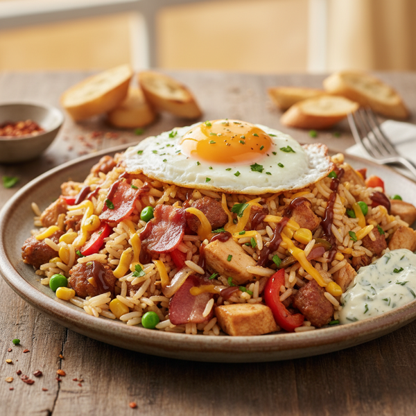 Savory Western Fried Rice Fusion recipe