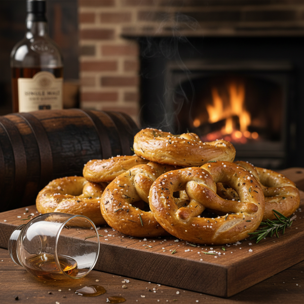 Savory Whiskey-Infused Pretzel Twists recipe