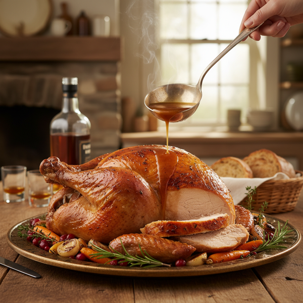 Savory Whiskey-Infused Roast Turkey recipe