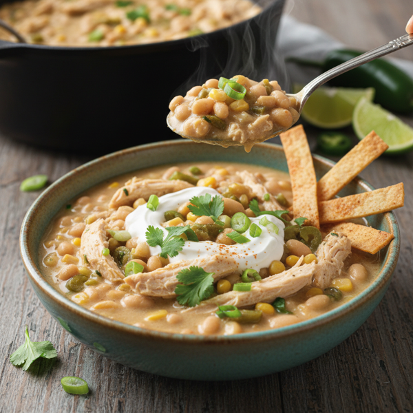Savory White Chicken Chili recipe