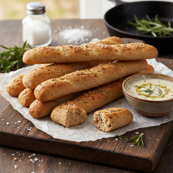 Savory Whole Wheat Breadsticks recipe