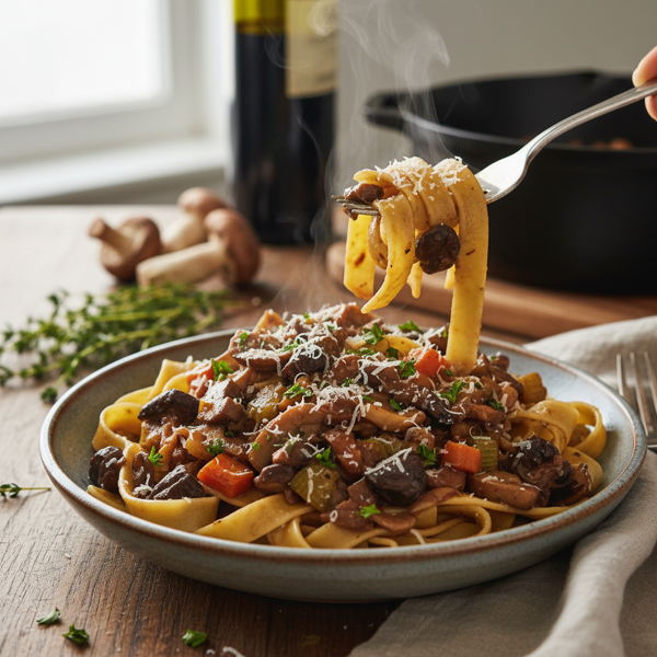 Savory Wild Mushroom Ragu recipe