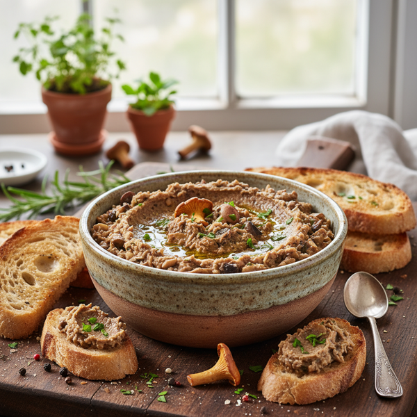 Savory Wild Mushroom Spread recipe