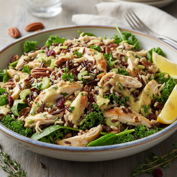 Savory Wild Rice and Chicken Salad recipe
