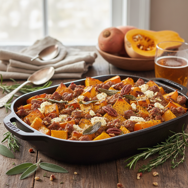 Savory Yam and Butternut Squash Delight recipe