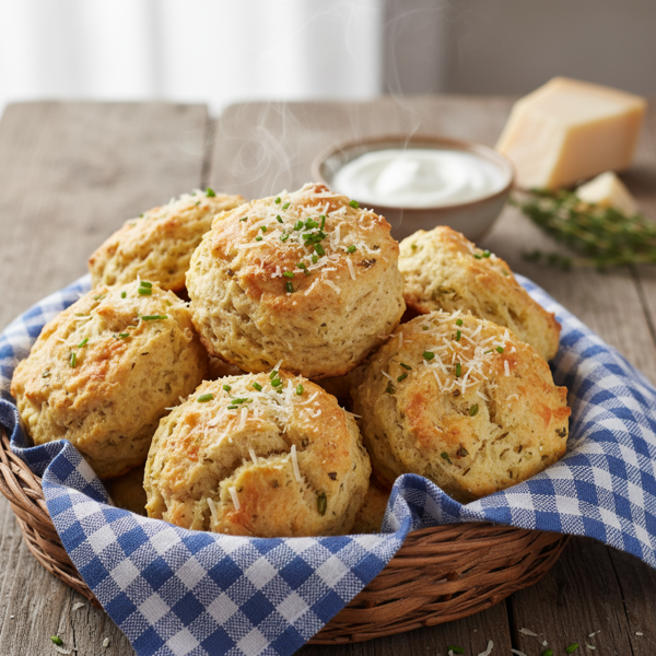 Savory Yogurt Parmesan Drop Biscuits recipe