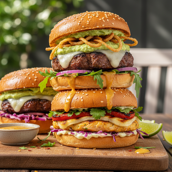 Savory Zesty Burgers recipe