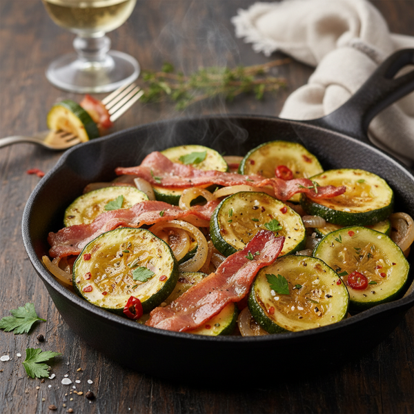 Savory Zucchini and Bacon Medley recipe