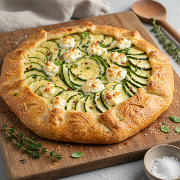 Savory Zucchini and Cheese Galette recipe