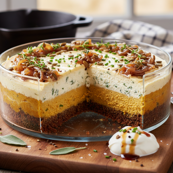 Savory & Creamy Layered Pumpkin Cheesecake Delight recipe