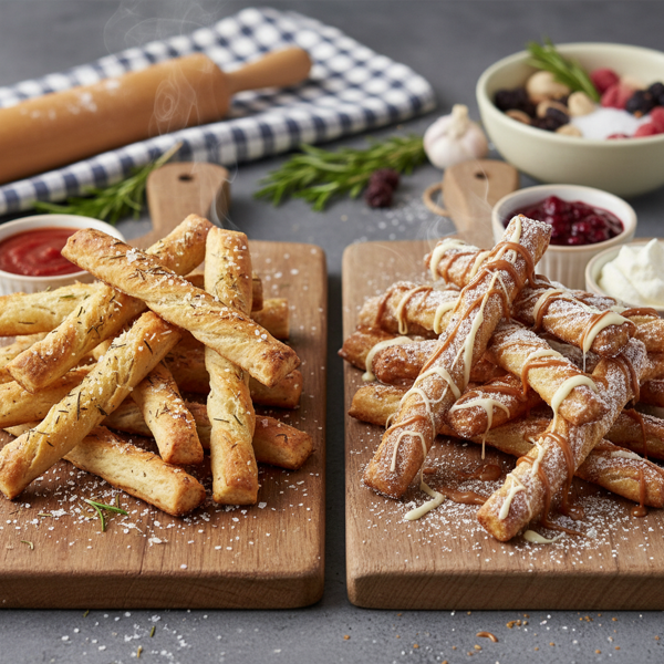 Savory or Sweet No-Yeast Breadsticks recipe