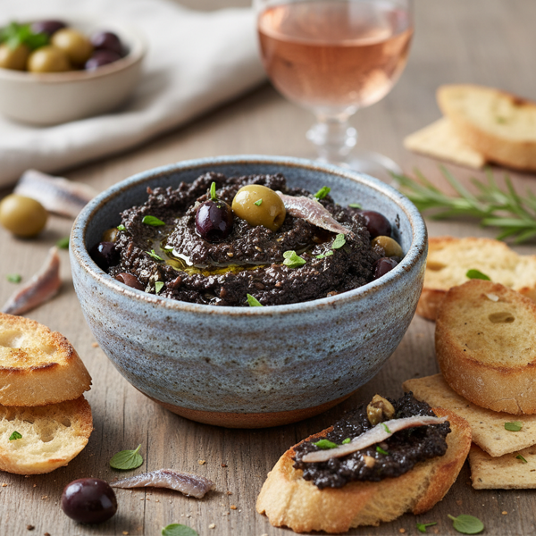 Savoury Olive and Anchovy Tapenade recipe