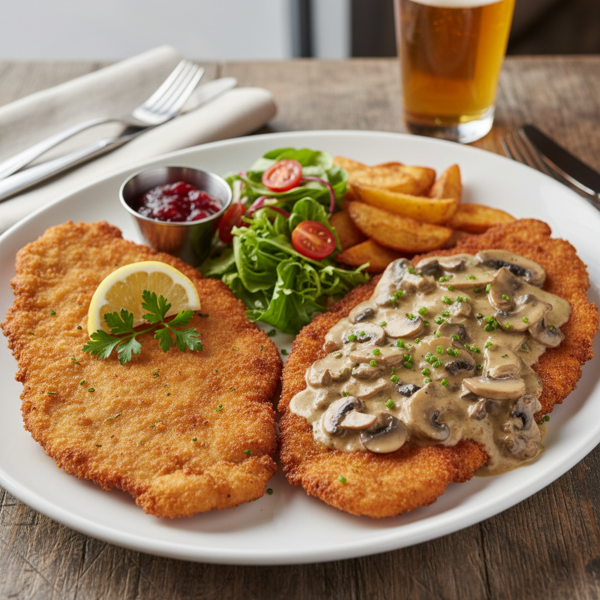 Schnitzel Royale: Wiener and Jaeger Variation recipe