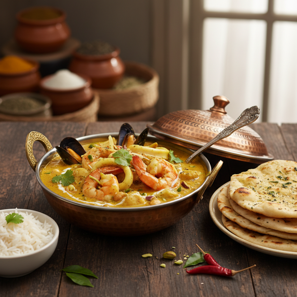 Seafood Delight Korma recipe
