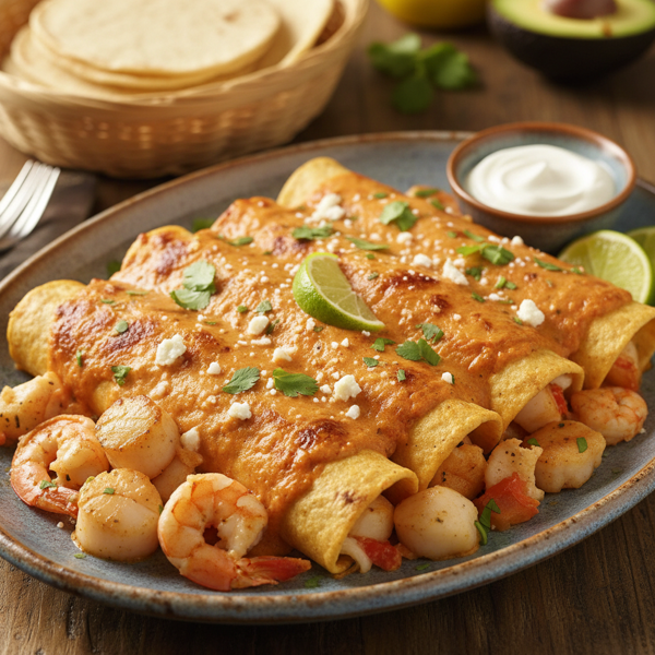 Seafood Delights Enchiladas recipe