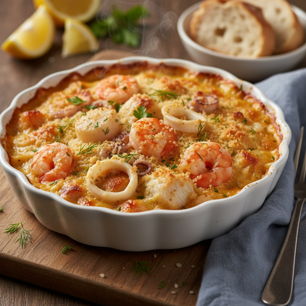 Seafood Gratin Delight recipe