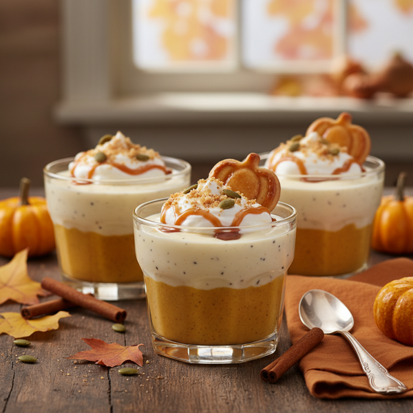 Seasonal Pumpkin Vanilla Pudding Cups recipe