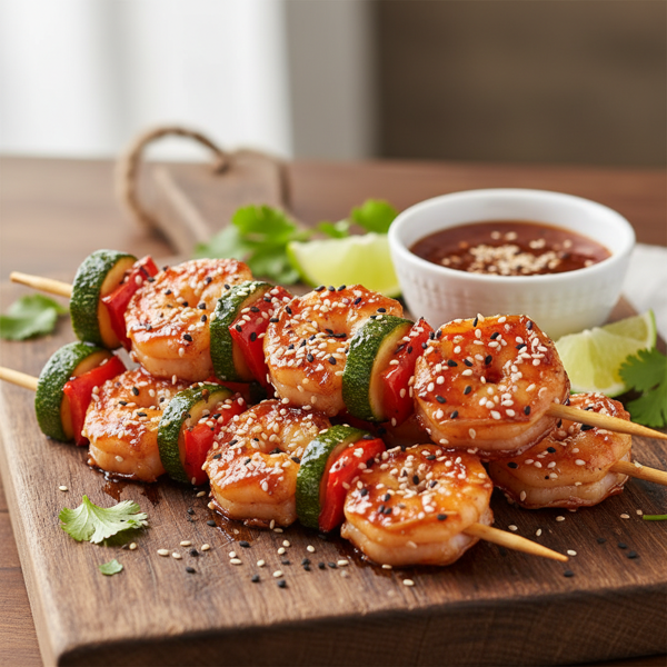 Sesame-Glazed Prawn Skewers recipe