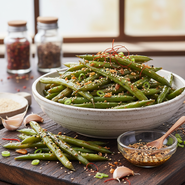 Sesame Garlic Green Beans recipe
