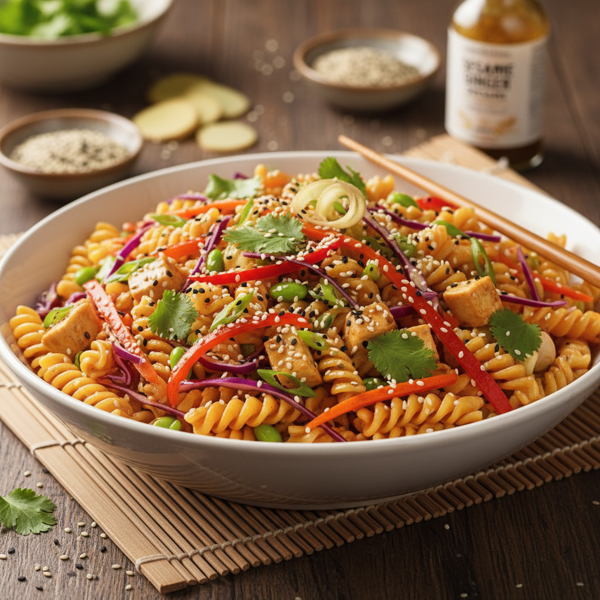 Sesame Ginger Asian Pasta Salad recipe